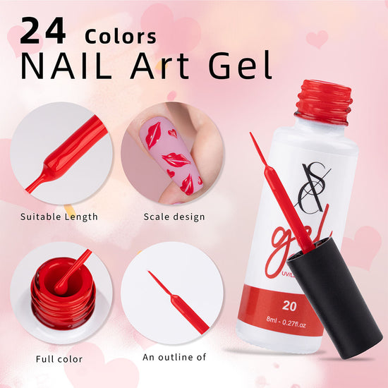 SXC Cosmetics 24 Colors Nail Art Dream Liners Pro Series