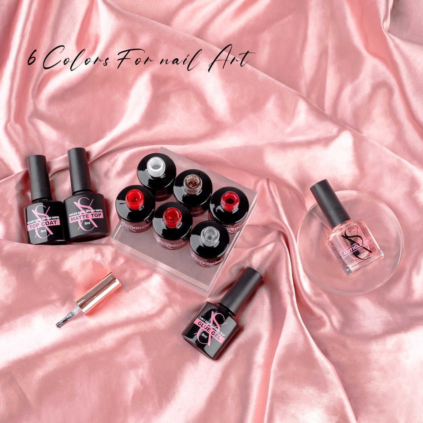 SXC Cosmetics Gel X Nail Polish Kit Red Series 2