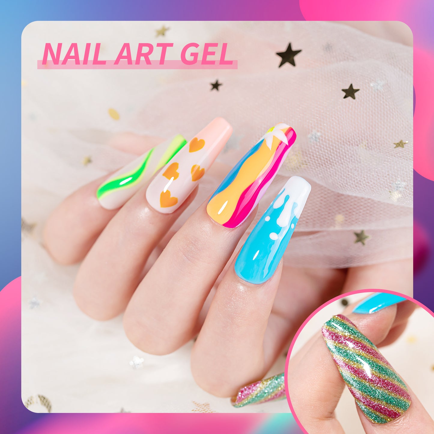 SXC Cosmetics 48 Colors Nail Art Gel Liners Max Series