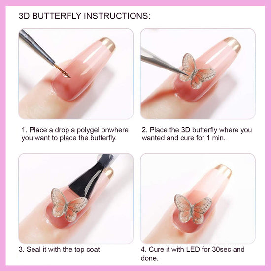 SXC Cosmetics Poly Extension Gel Nail Kit - Butterfly Series
