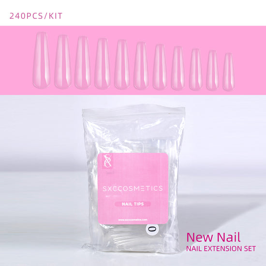 SXC Cosmetics Gel X Nail KIt 6 Colors Pink Series with XXL Nail Tips for Starter