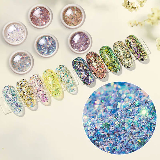 Load image into Gallery viewer, SXC Cosmetics Poly Extension Gel Nail Kit - Glitter Series 2
