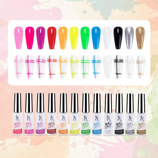 SXC Cosmetics Nail Art Dream Liners Series of 12 Colors